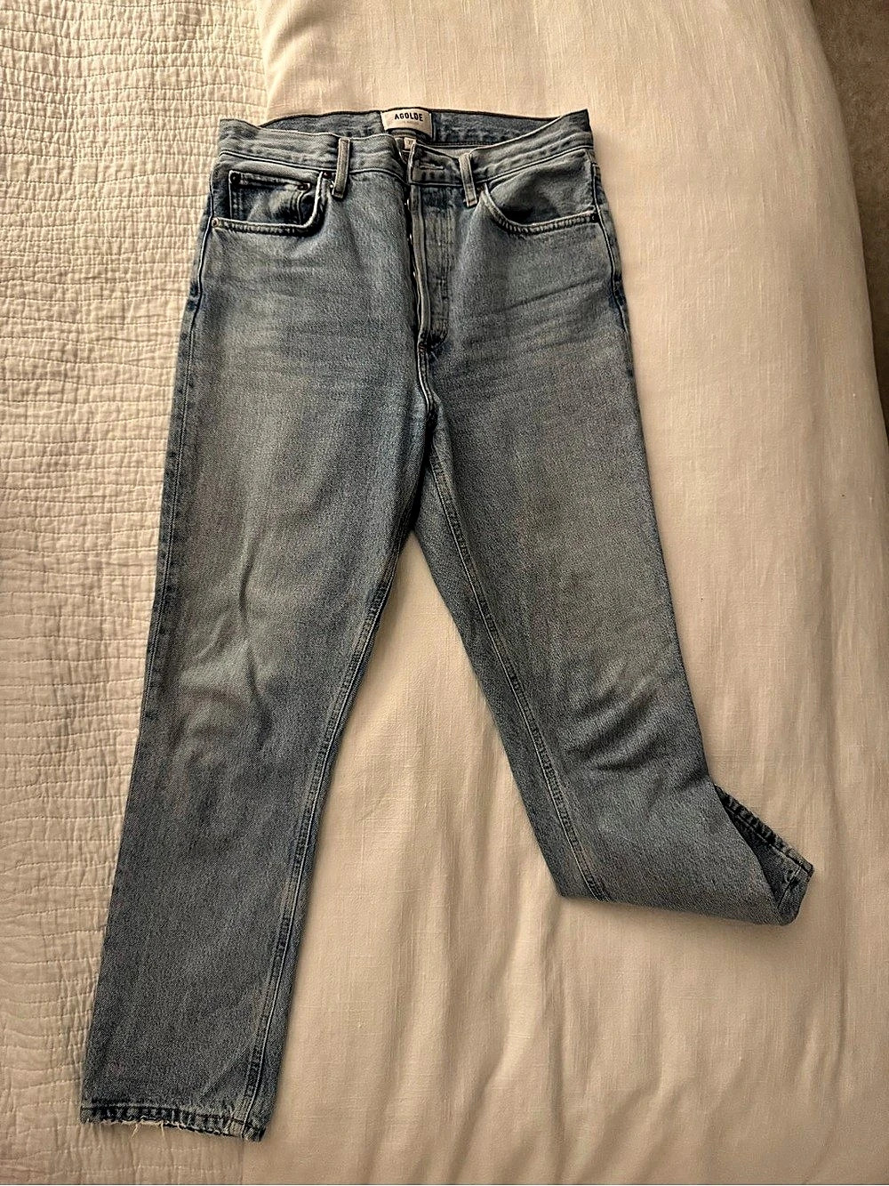 AGOLDE Riley Crop High Rise Straight Jeans